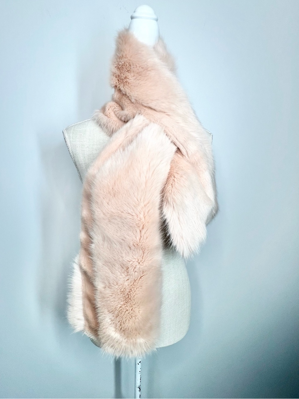 Banana Republic Pink Faux Fur Pull Through Lined